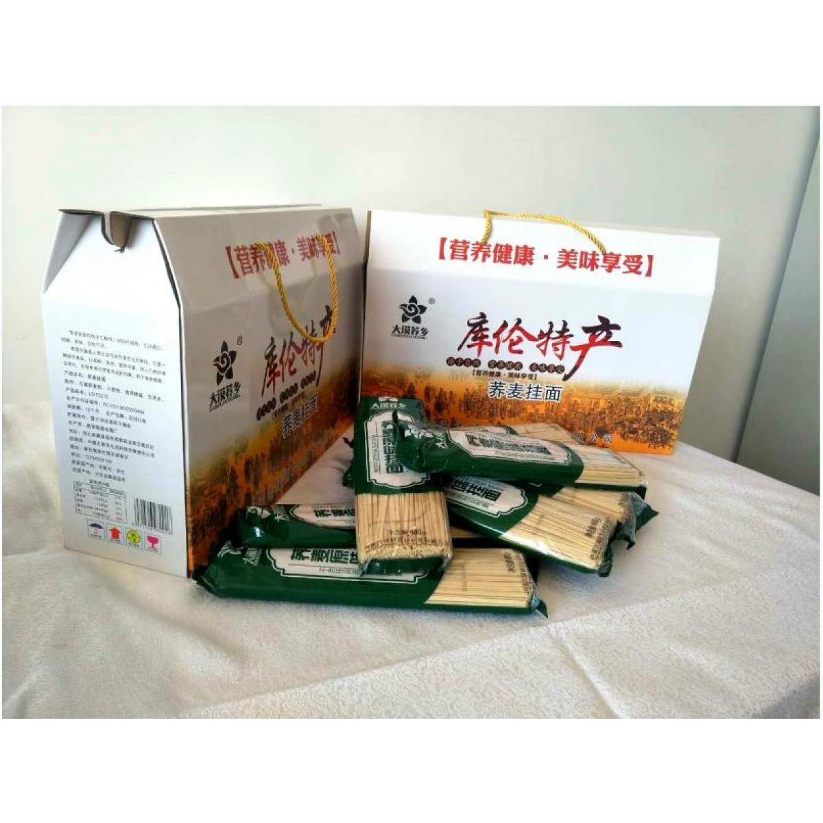 大漠蕎鄉(xiāng)  庫(kù)倫蕎麥掛面  4kg  10袋裝