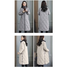 2019新款冬裝羽絨棉服女中長(zhǎng)款韓版寬松加厚棉衣過(guò)膝棉襖外套大碼