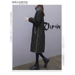 2019新款冬裝羽絨棉服女中長(zhǎng)款韓版寬松加厚棉衣過(guò)膝棉襖外套大碼
