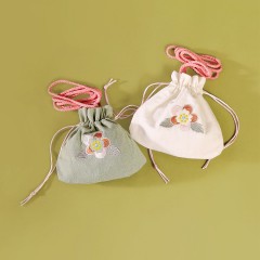 童裝女童中國風春夏新款中童中式復(fù)古旗袍刺繡兒童漢服套裝